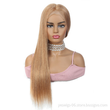 Wholesale 13x4 Human Hair Lace Front Wig Straight Virgin Hair Brazilian Cuticle Aligned Hair Wig  99j Lace Wig 150% Density